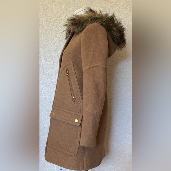 J Crew Nello Gori Italian Stadium Cloth Wool coat size 0 women’s - Picture 2 of 7